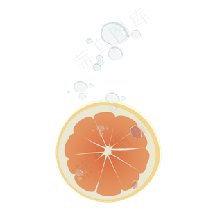 冰凉气泡饮料西柚