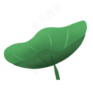 荷叶卡通荷花植物
