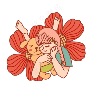 六一儿童节小女孩