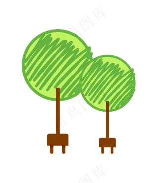 植树节树苗手绘