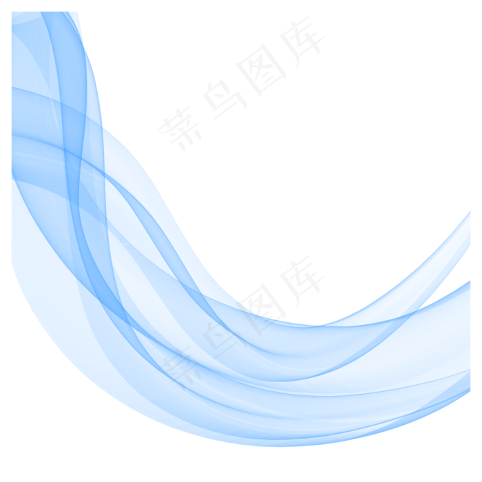 大波浪抽象线条,免抠元素