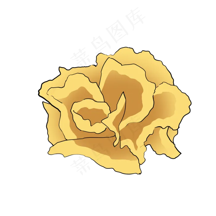 金色康乃馨母亲节手绘(2000X2000(DPI:300))psd模版下载