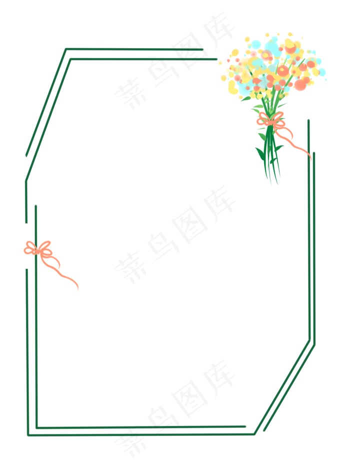 不规则花束植物边框纹理(1417X1890(DPI:300))psd模版下载