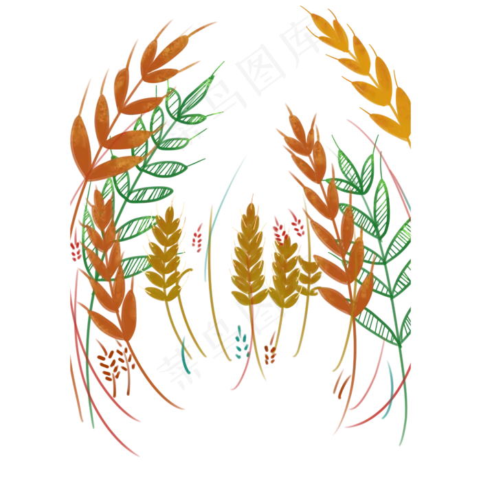 芒种麦子(2000X2000(DPI:300))psd模版下载
