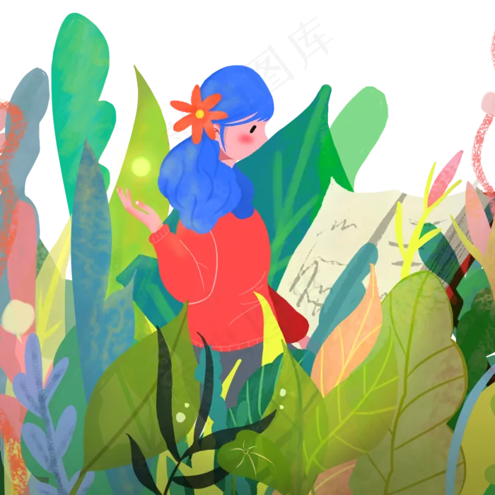 春天树木绿色植物元素PNG(2000X2000(DPI:300))psd模版下载