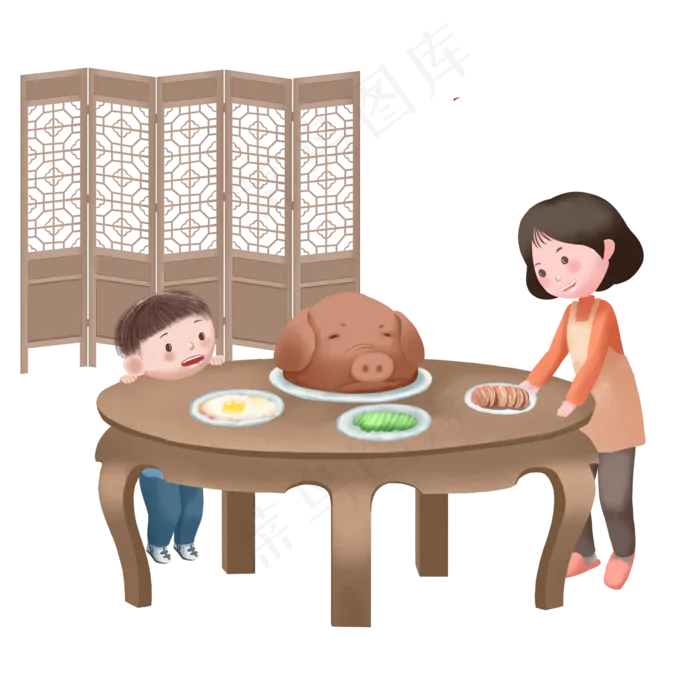 二月二龙抬头美食,免抠元素(2000X2000(DPI:3000))psd模版下载