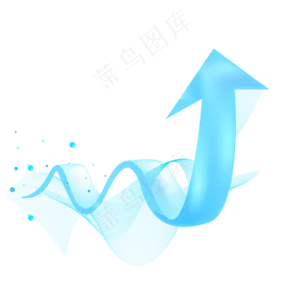 蓝色科技箭头,免抠元素