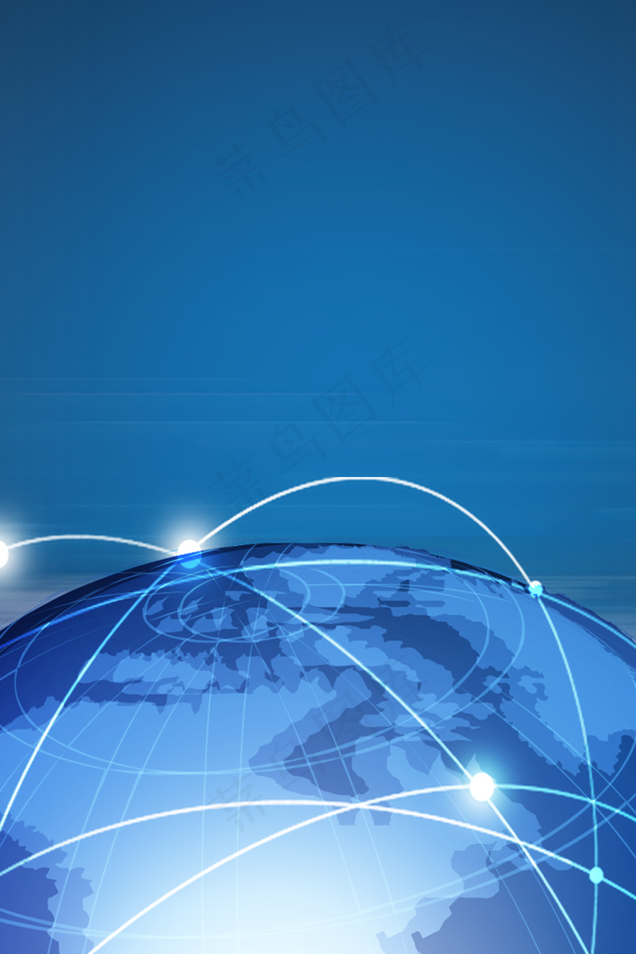 蓝色地球上的图案背景素材