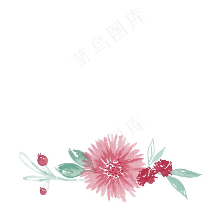 花朵边框纹理叶子手账(2000X2000(DPI:300))psd模版下载