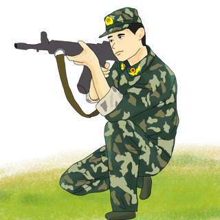 建军节军人PNG