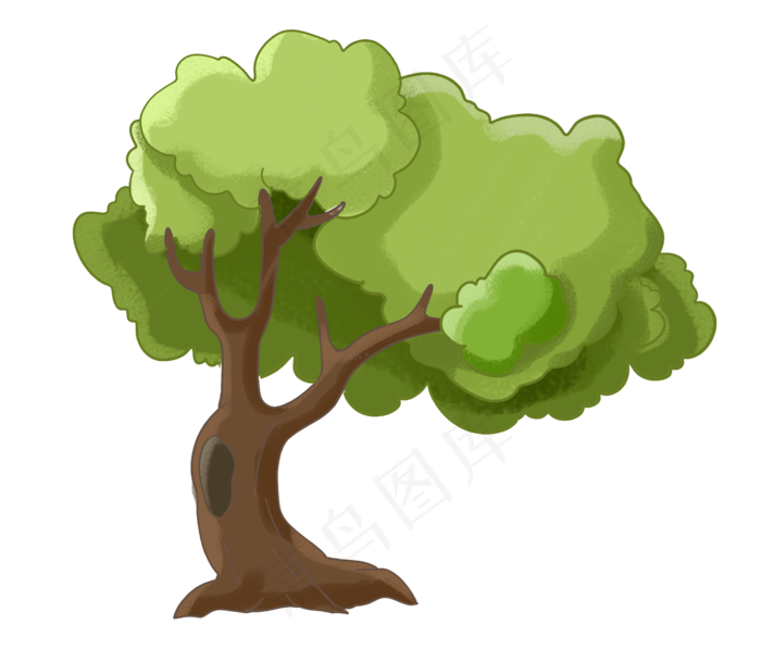 绿色植物树木插图(2300X2000(DPI:300))psd模版下载