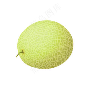 水果装饰图案绿色哈密瓜