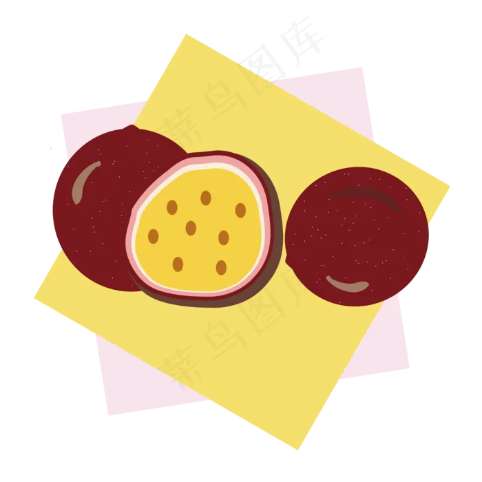 手绘卡通百香果水果可商用元素ai矢量模版下载