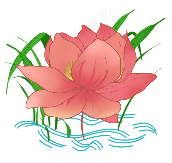 漂亮荷花植物(2100X2000(DPI:300))psd模版下载