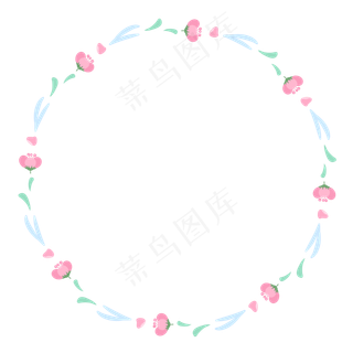 节日装饰小清新花朵边框,免抠元素