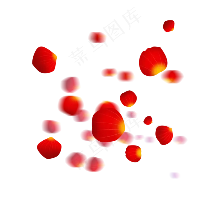 红色玫瑰花瓣(2000X2000(DPI:300))psd模版下载