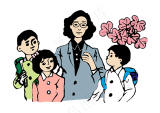 51劳动节手绘复古风教师劳动节