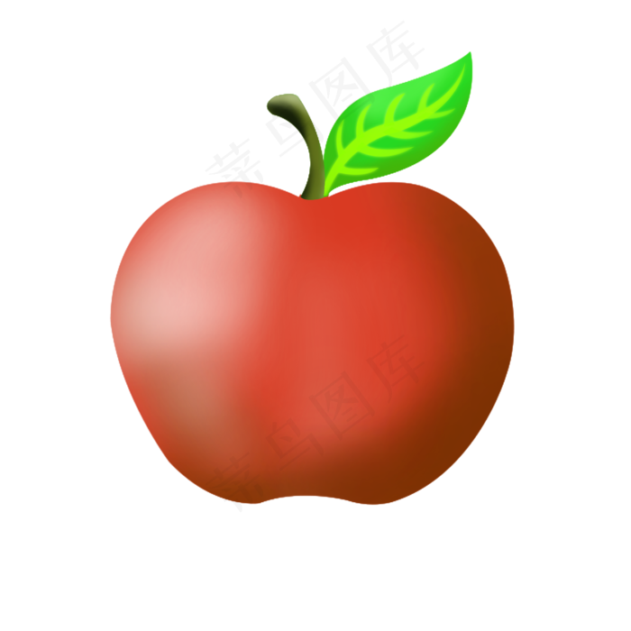 卡通手绘新鲜的红苹果(2500X2500(DPI:300))psd模版下载