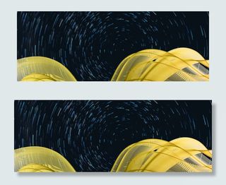 科技线条金属质感黑色banner