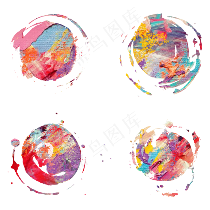 创意油画笔刷笔触(2000*2000px 300 dpi )ai矢量模版下载