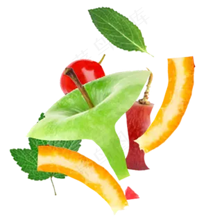 卡通水果食品垃圾