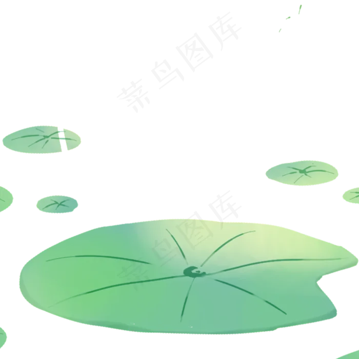 卡通荷叶PNG下载(2000X2000(DPI:300))psd模版下载