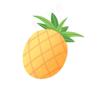 菠萝黄色水果卡通
