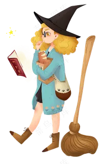 万圣节教师女巫,免抠元素
