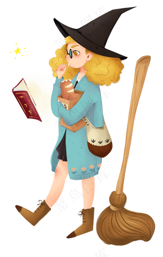 万圣节教师女巫,免抠元素