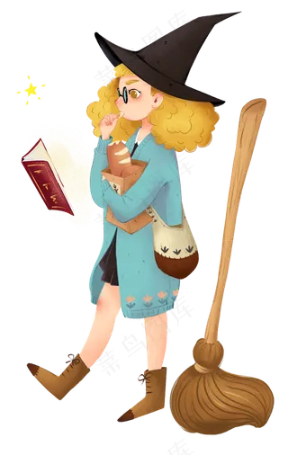 万圣节教师女巫,免抠元素