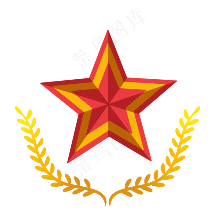 建党节五角星,免抠元素