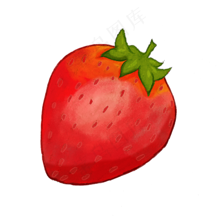 卡通夏天清凉草莓(2000X2000(DPI:300))psd模版下载