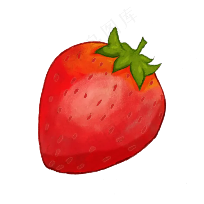 卡通夏天清凉草莓(2000X2000(DPI:300))psd模版下载
