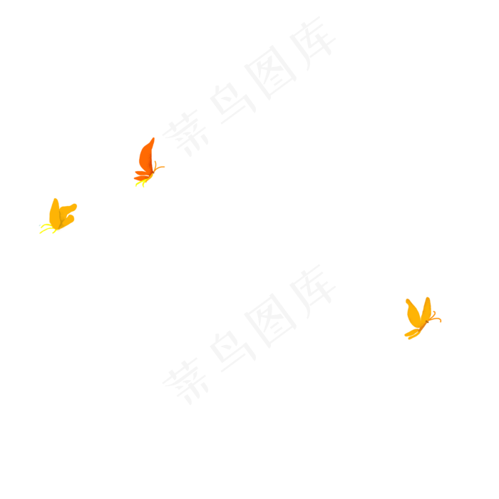 卡通飞舞的蝴蝶下载(2000X2000(DPI:300))psd模版下载
