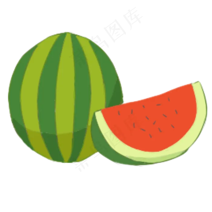 手绘水果西瓜设计图(2000X2000)