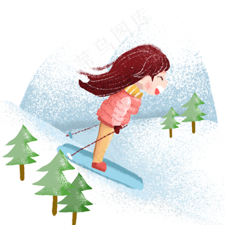 儿童节童年的回忆滑雪