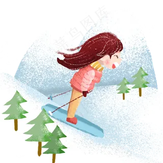 儿童节童年的回忆滑雪