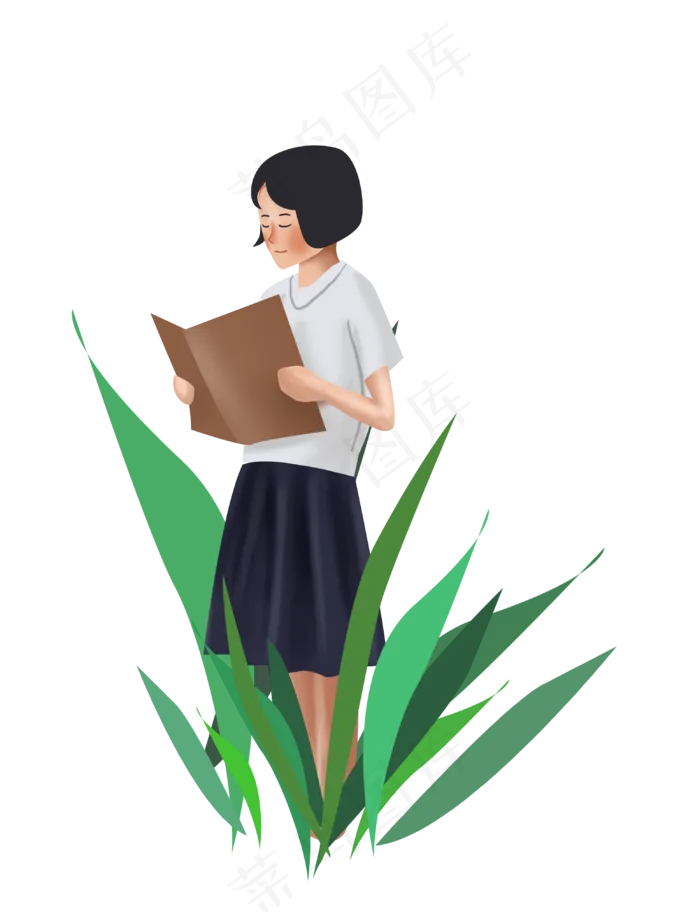 高考野外阅读的女孩(3101X4039(DPI:300))psd模版下载