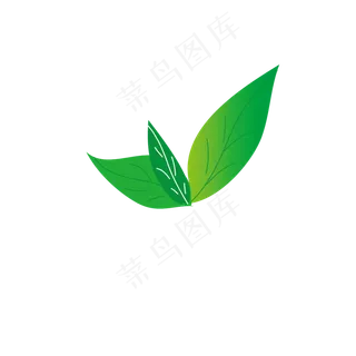 绿色矢量叶子素材图