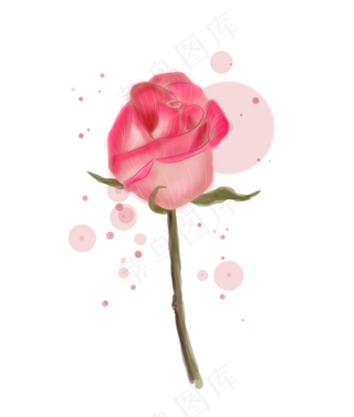 七夕情人节玫瑰素材,免抠元素