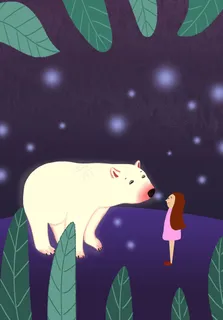 女孩与白熊的静谧时光治愈系 女孩与白熊的静谧时光治愈系