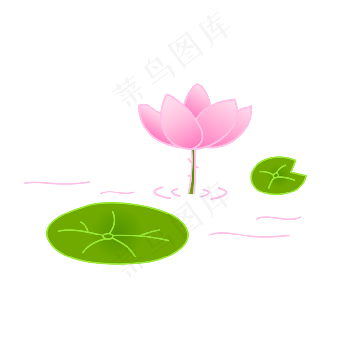 矢量荷花商用元素(2000X2000(DPI:150))ai矢量模版下载
