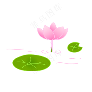 矢量荷花商用元素