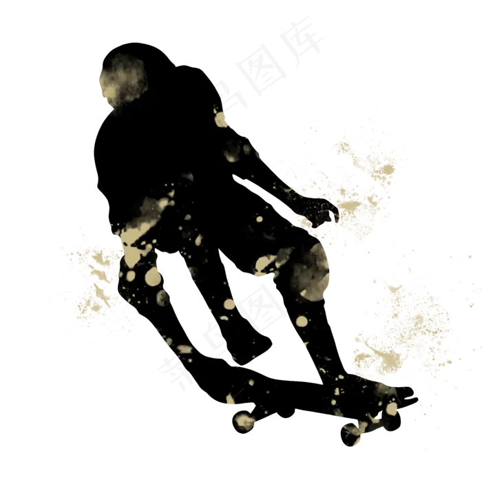 开学季滑板社团招新剪影,免抠元素(2000X2000(DPI:300))psd模版下载