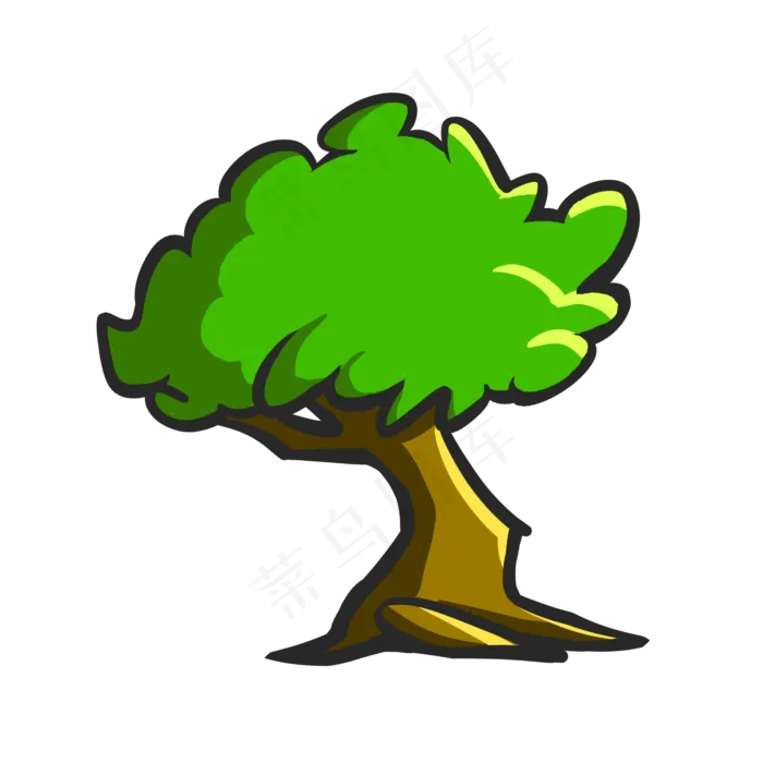 植树节弯曲的树木