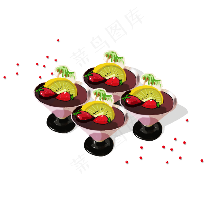 水果美食圆设计元素