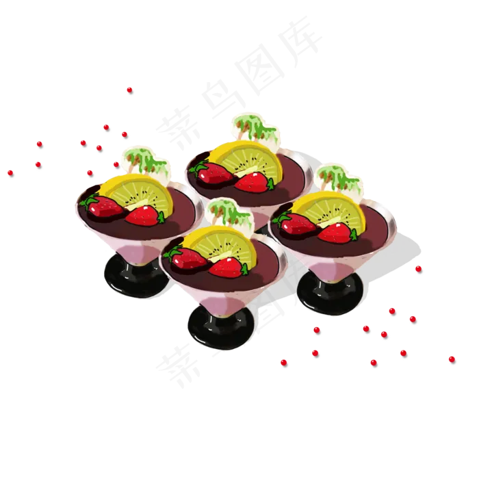 水果美食圆设计元素(2000X2000(DPI:96))psd模版下载