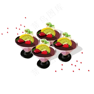 水果美食圆设计元素