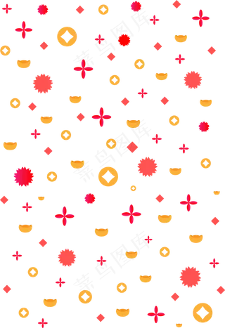 2020鼠年新年底纹,免抠元素