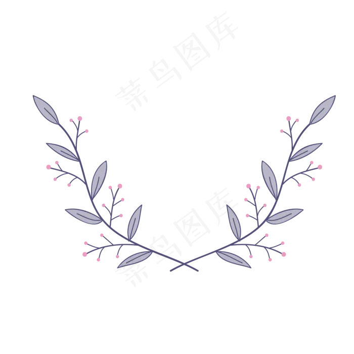 好看的紫灰色橄榄叶(2083X2083(DPI:300))psd模版下载